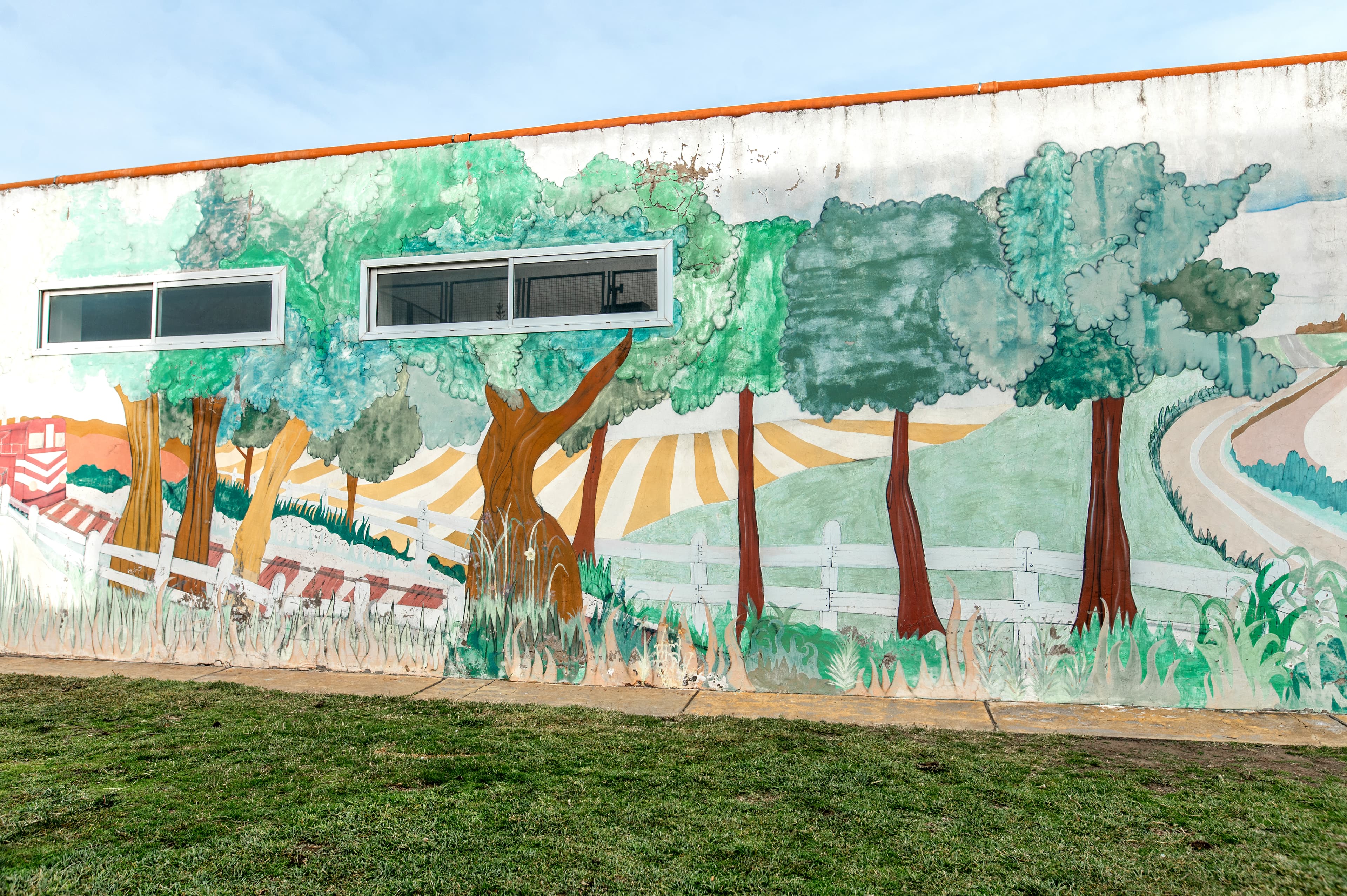 Infraestructura: Patios y mural